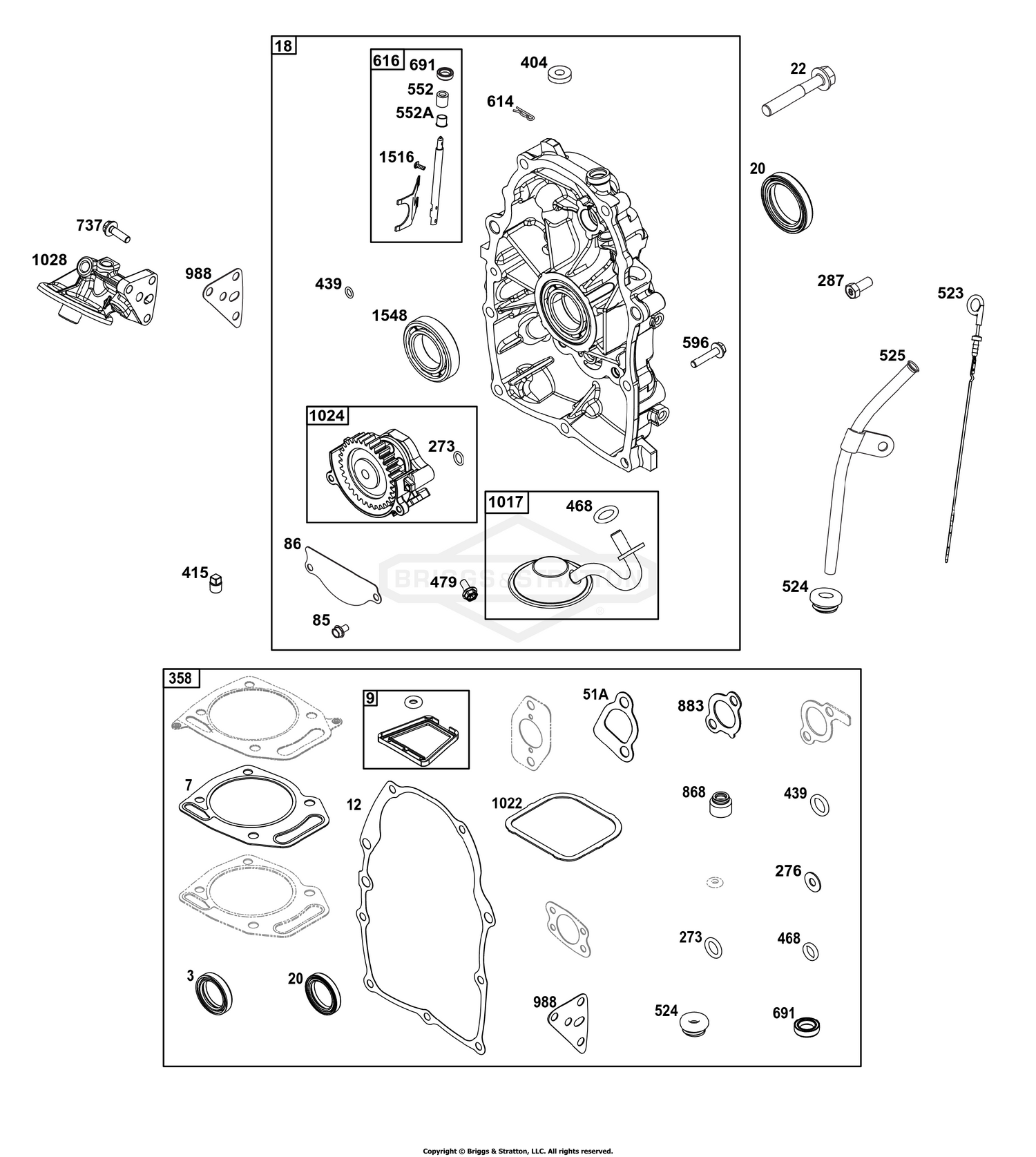 Crankcase Cover/Sump Group