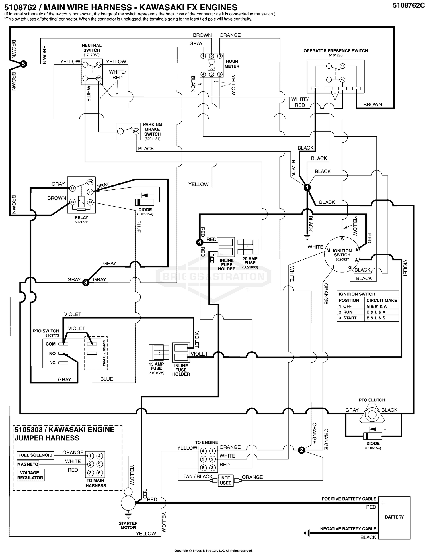 Electrical Schematic - PTO Clutch Circuit