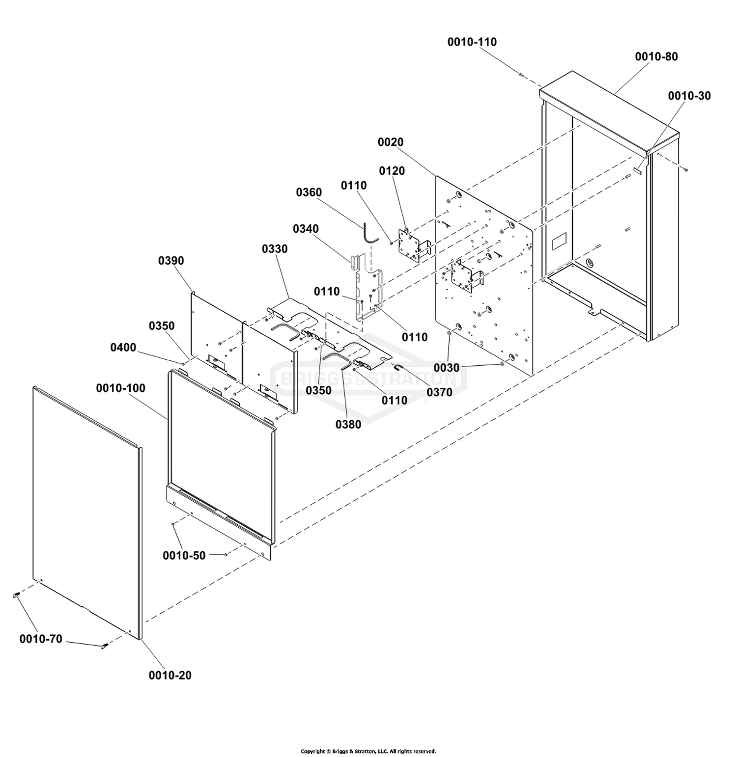 Transfer Switch - Hingeless Enclosure and Brackets