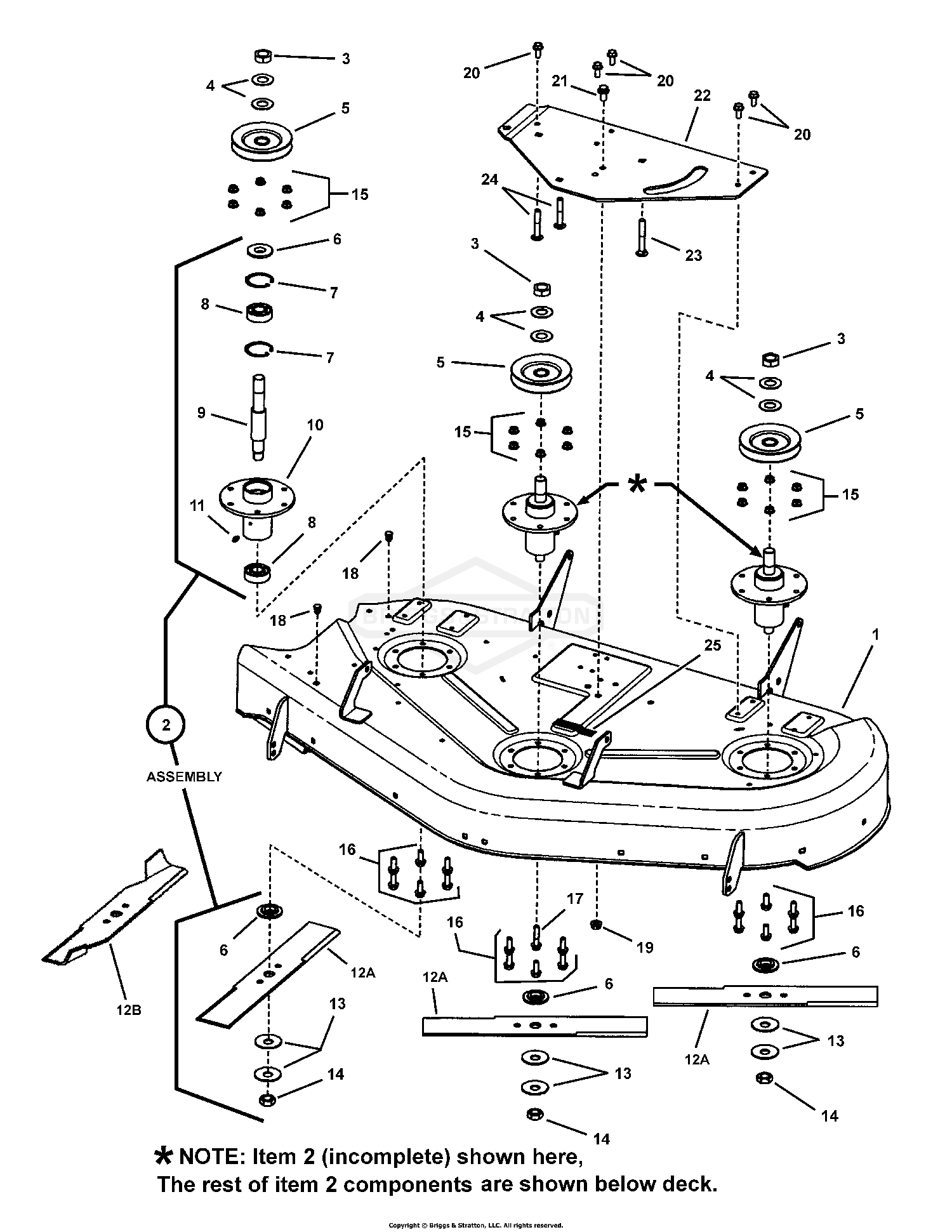 44" DECK GROUP (Sub-Assembly) ERZT
