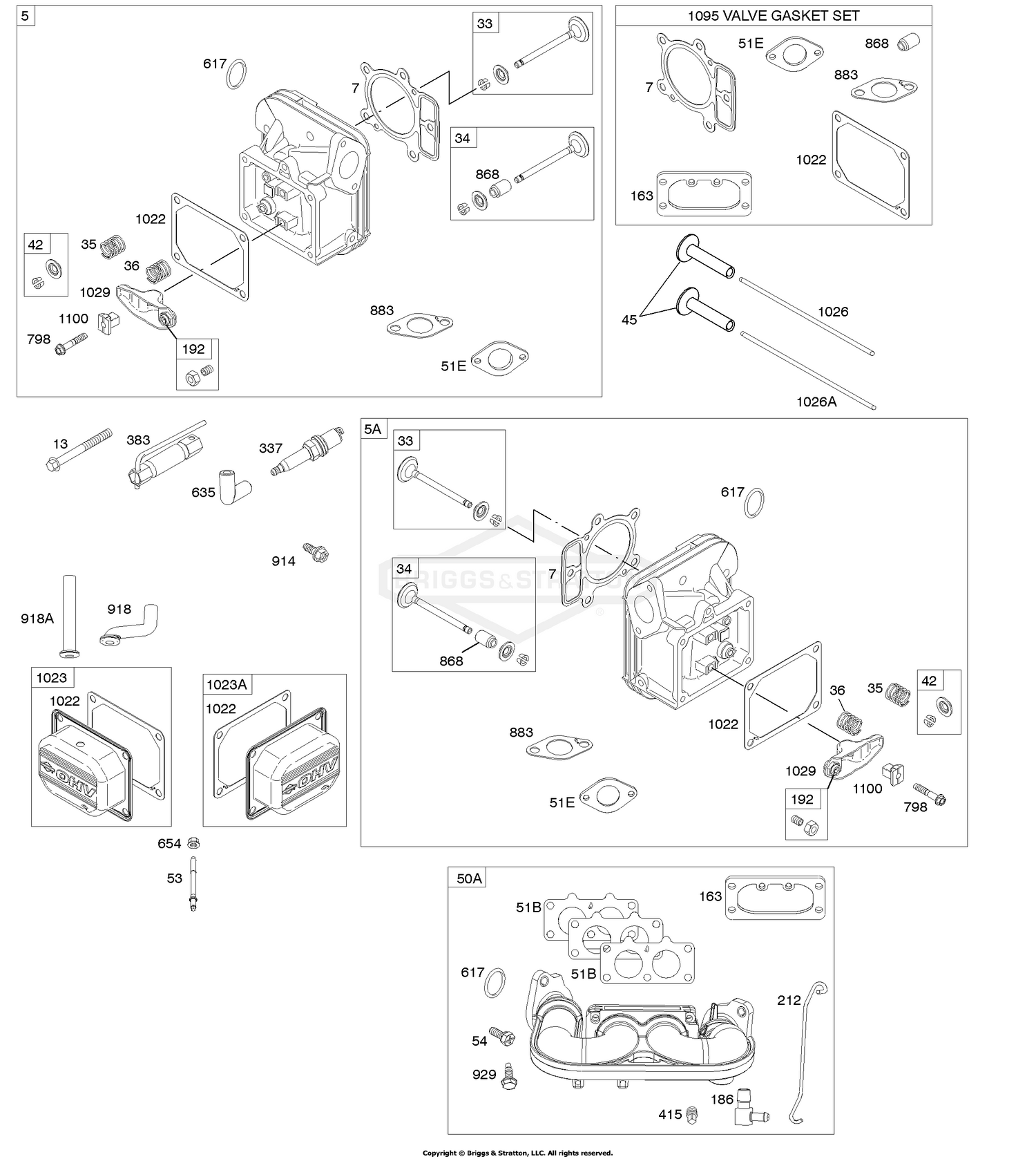 Cylinder Head, Gasket Set-Valve, Intake Manifold, Valves