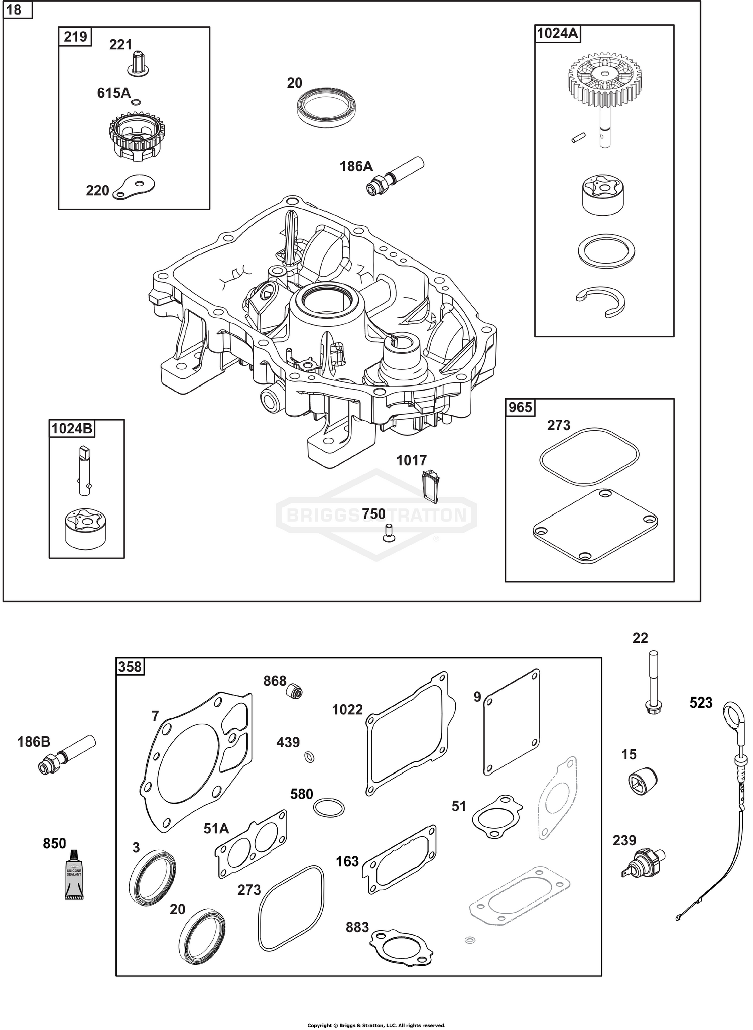 Crankcase Cover/Sump Group