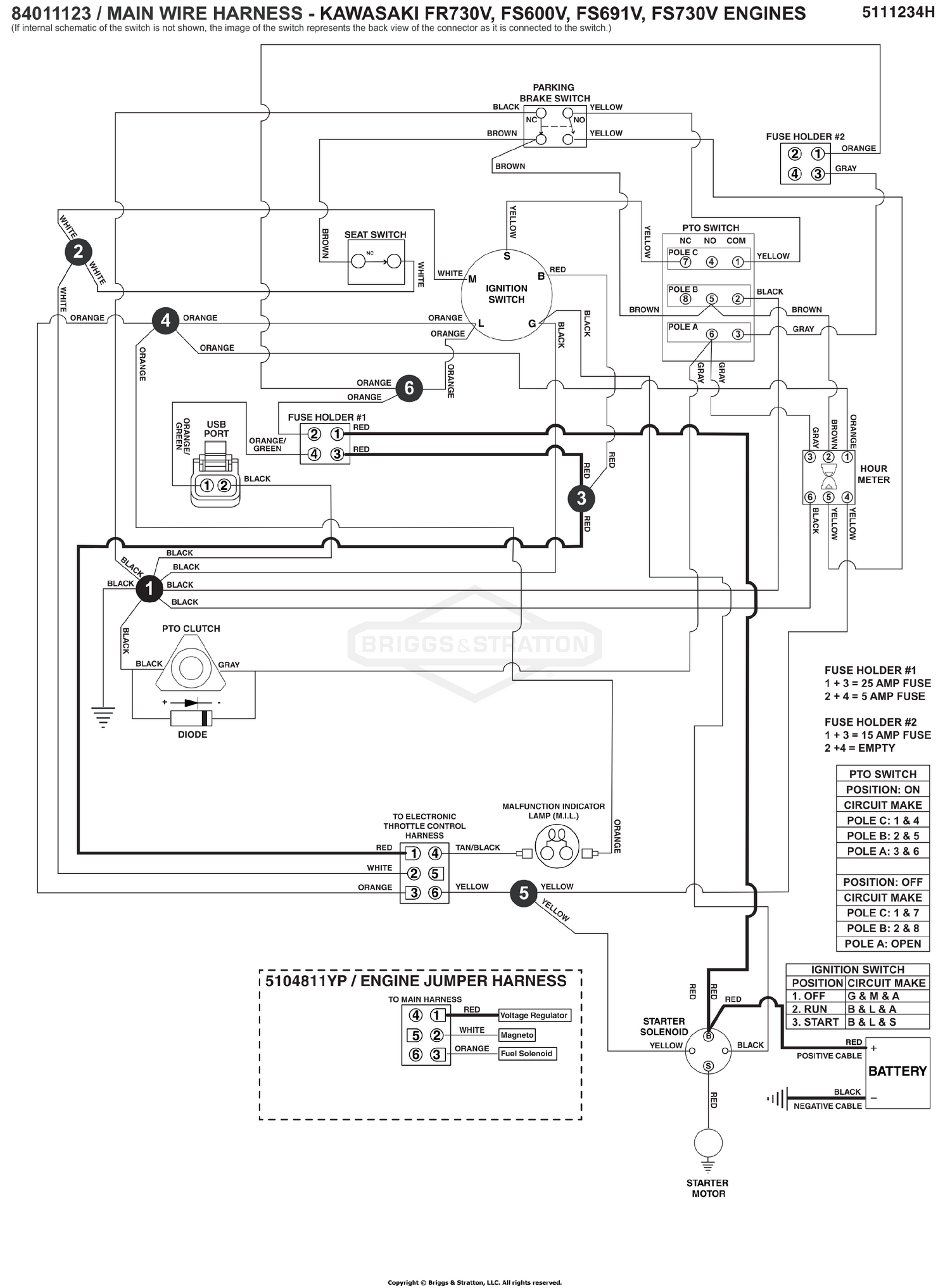Electrical Schematic - Charging Circuit S/N: 4002328397 and above