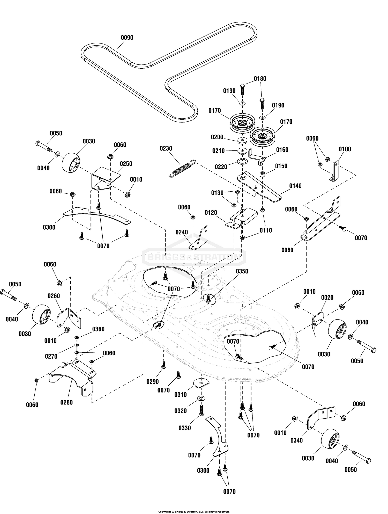 42" Mower Deck - Clutch & Support Group, FH