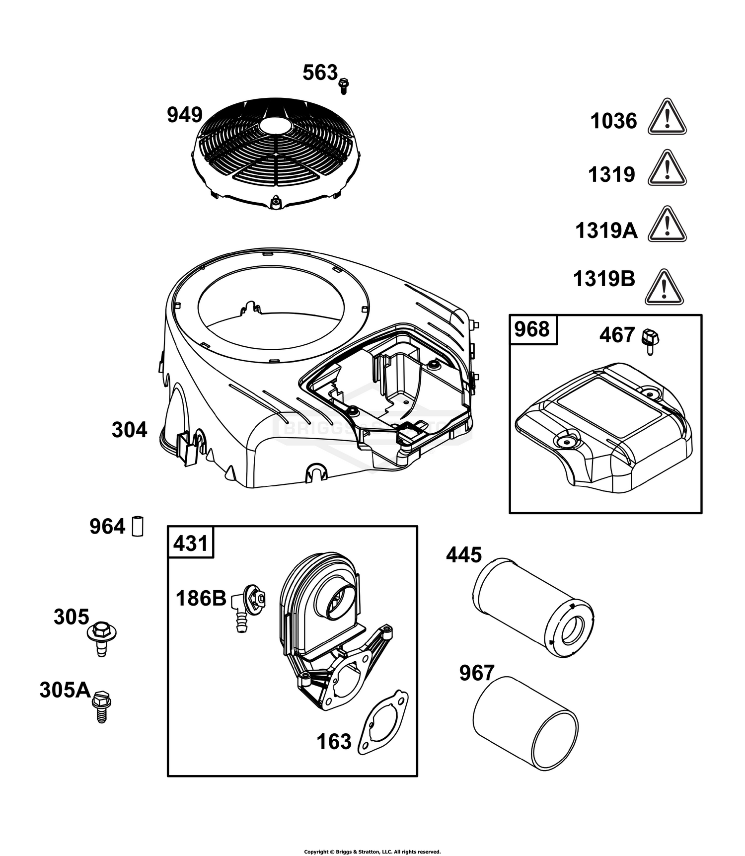 Blower Housing and Air Cleaner Group