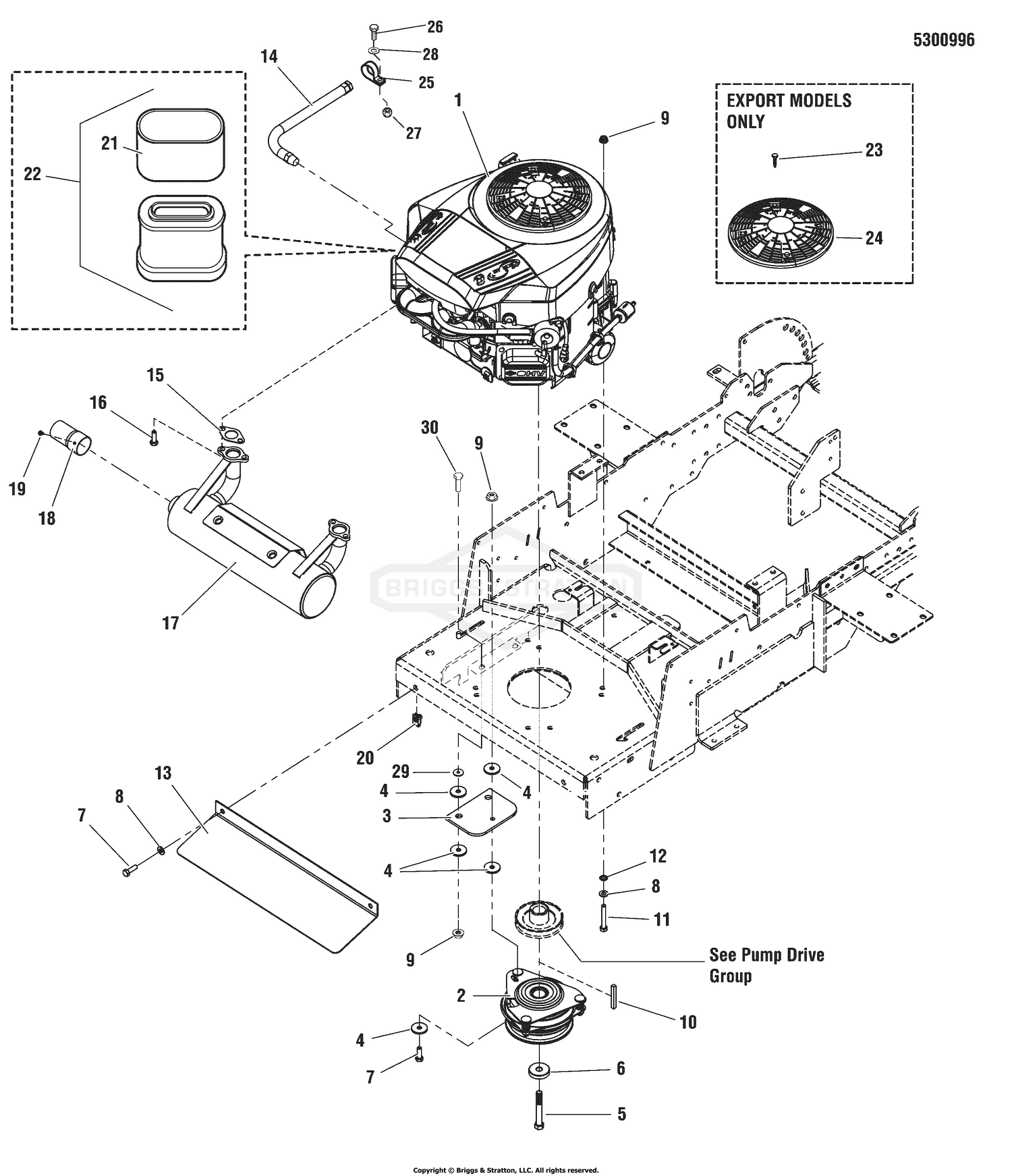 Engine & PTO Group - S/N: 2014726546 & Below