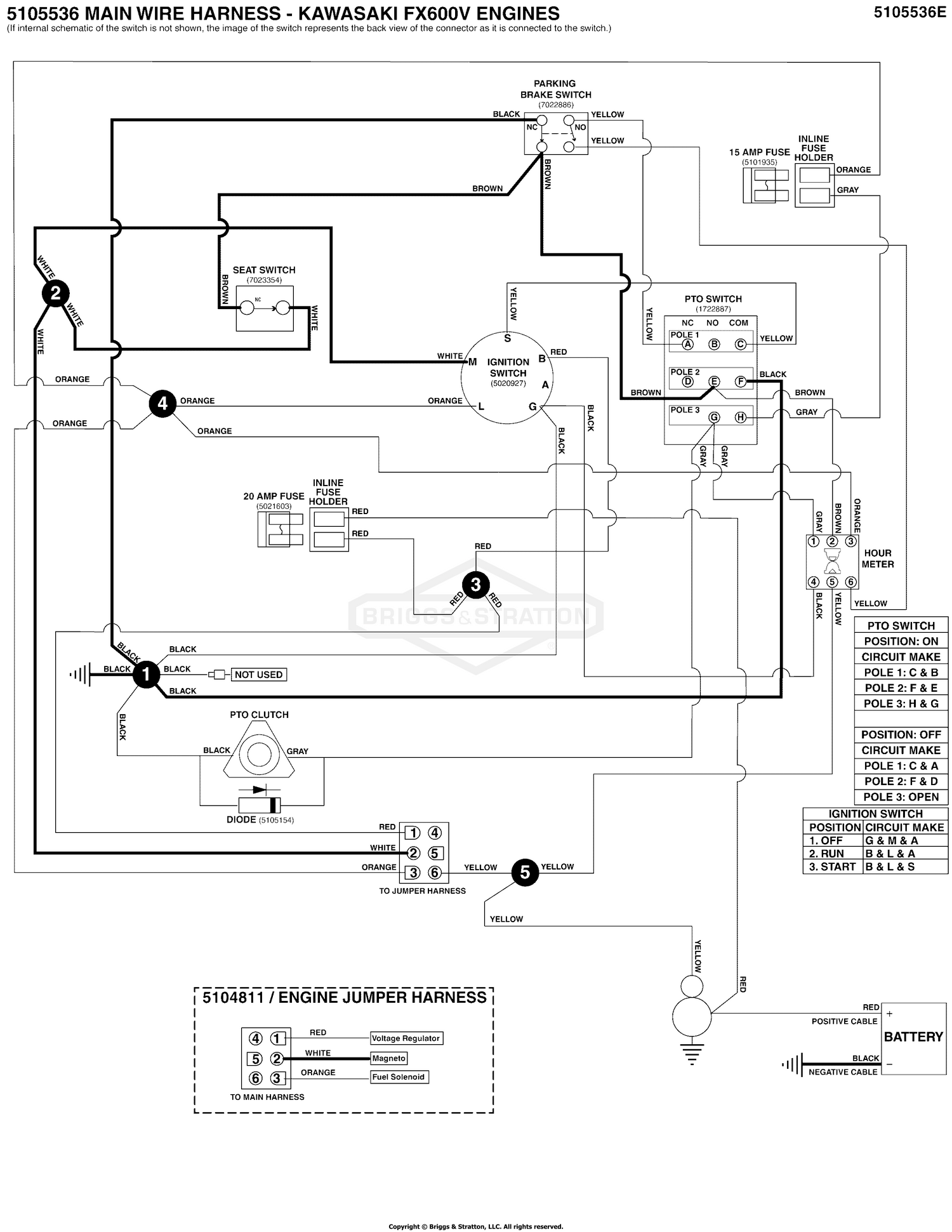 Electrical Schematic - Ign. Ground Circuit/Op. Pres. - S/N: 2017954956 & Above