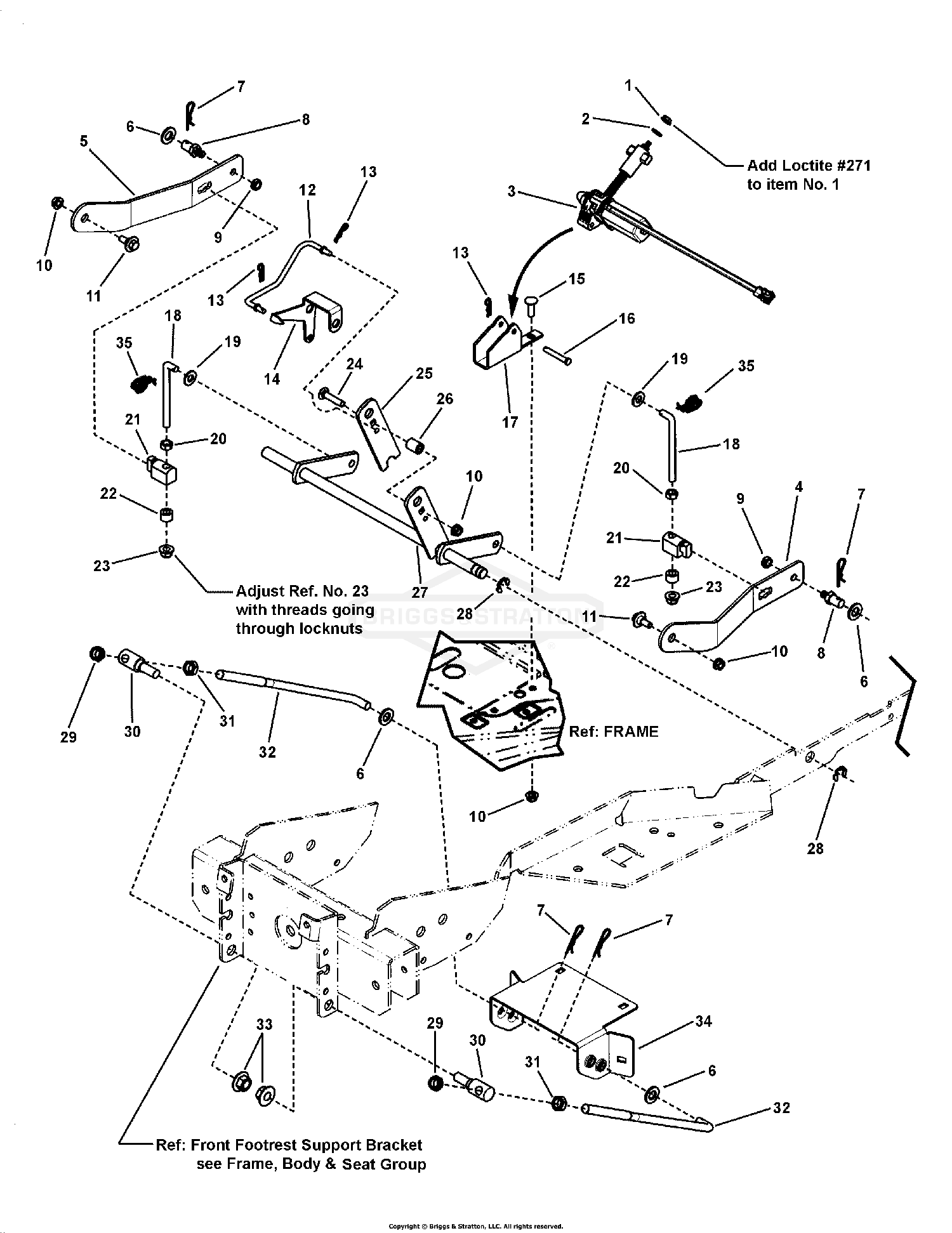 Mower Lift Group (52" Deck)