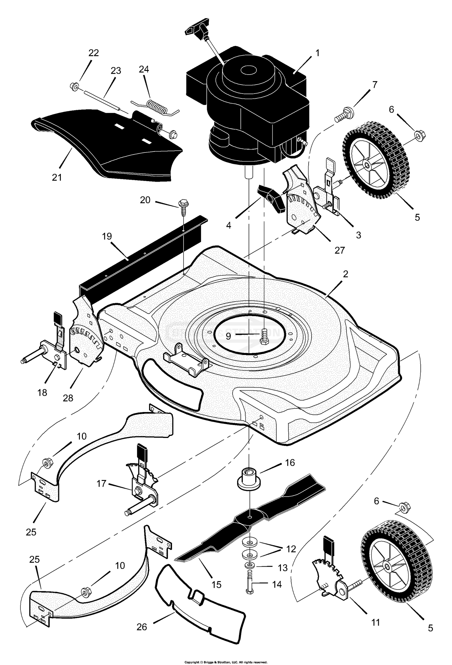 Murray push outlet mower parts