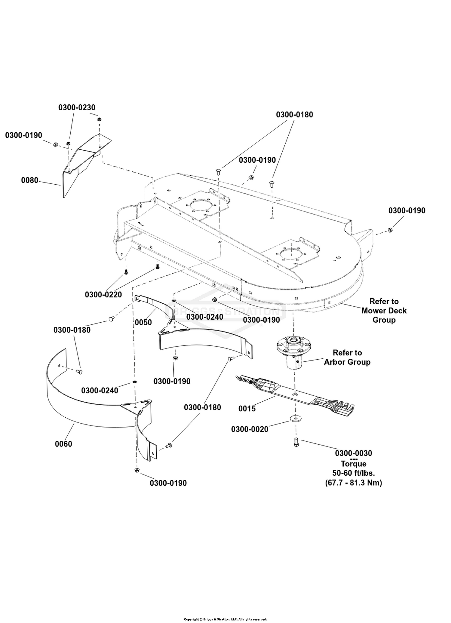 42" (107cm) Mower Deck - Rear Eject Configuration Kit