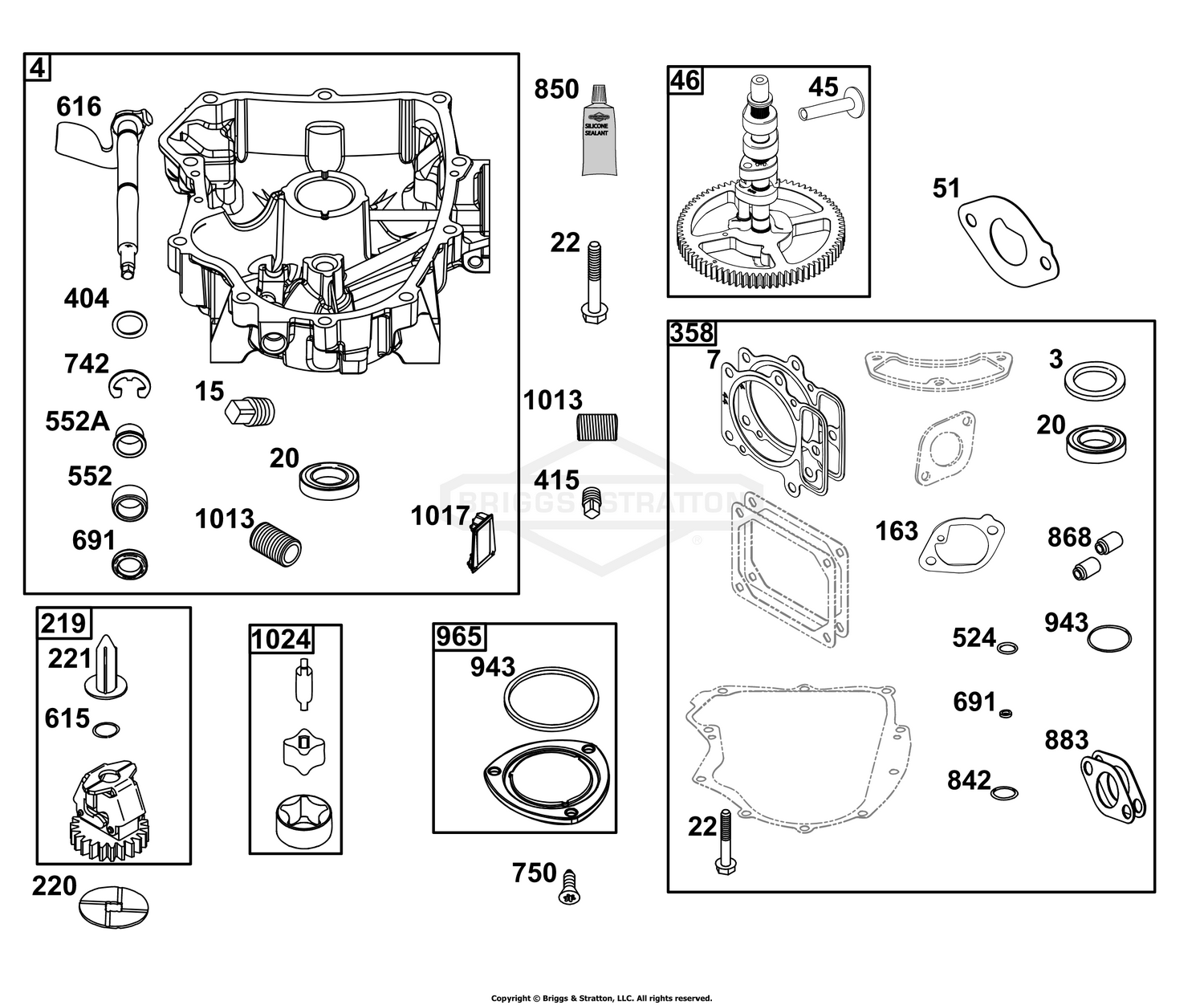 Crankcase Cover/Sump Group