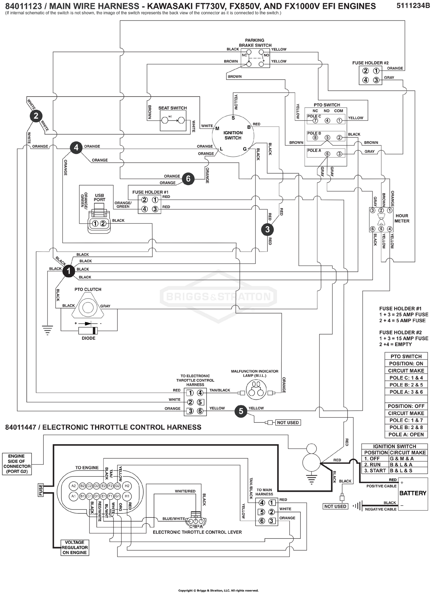 Electrical Schematic - Charging Circuit - Kawasaki Fuel Injected S/N: 4002328397 and Above