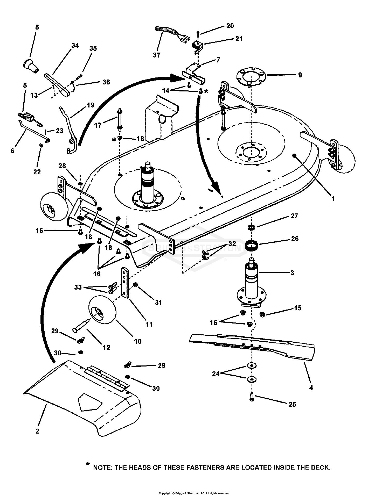 42" MOWER DECK ASSEMBLY