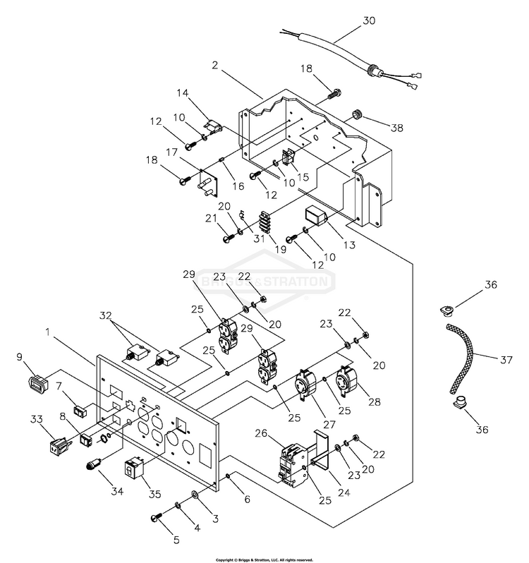 0304550 Briggs and Stratton Generator 8,000 Watt PartsWarehouse