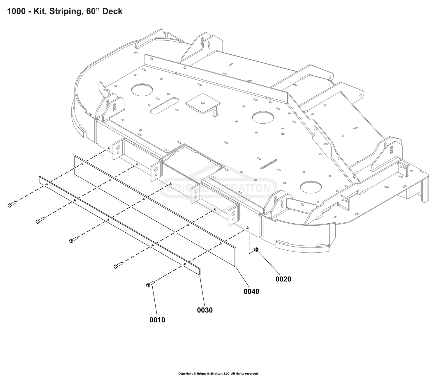 Striping Kit - 60" iCD Deck (Units with wider chassis)