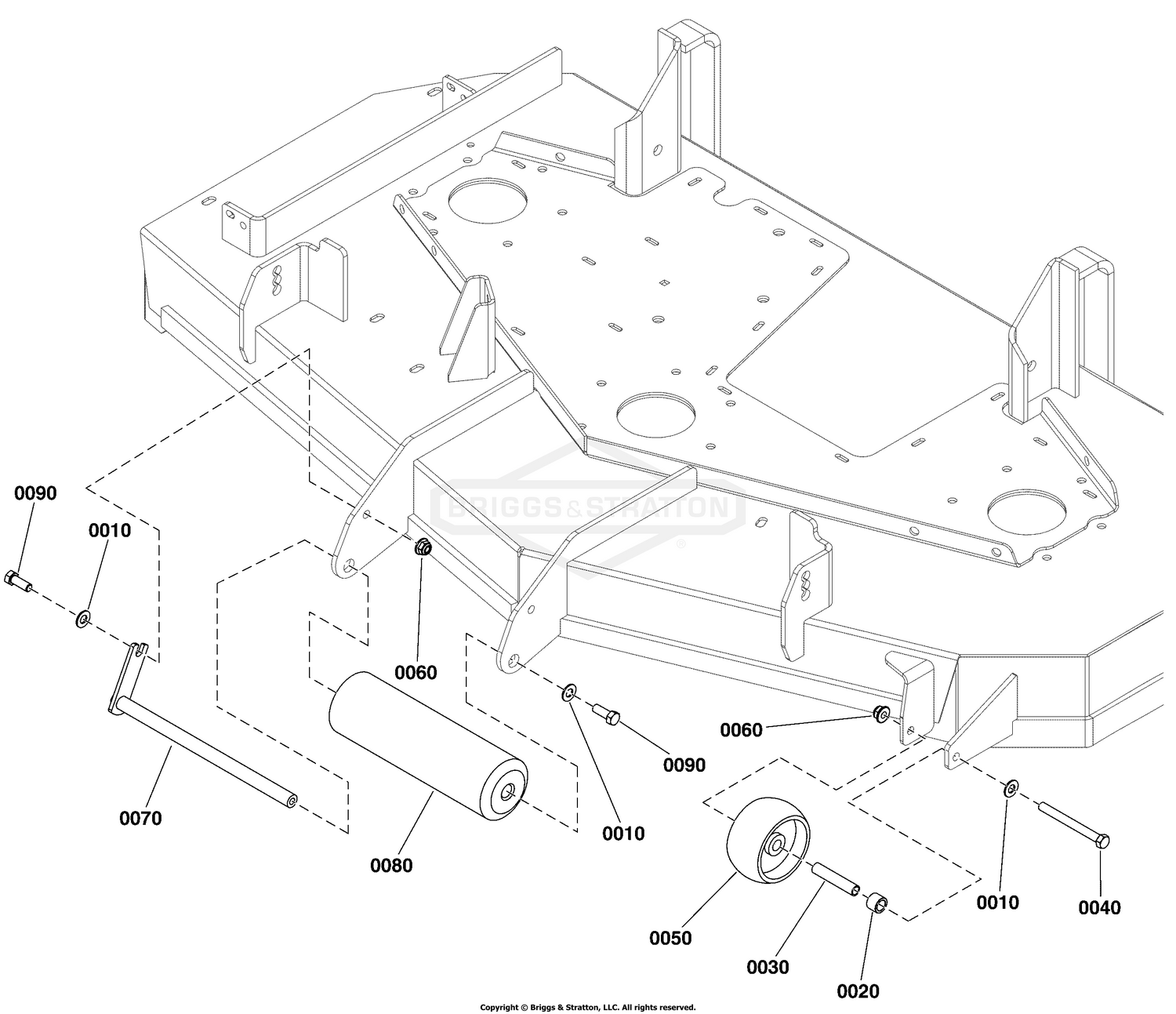 52" Mower Deck Group - Rollers