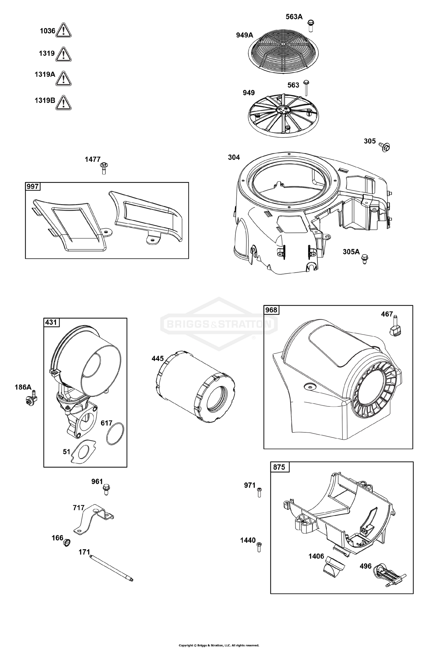 Blower Housing and Air Cleaner Group