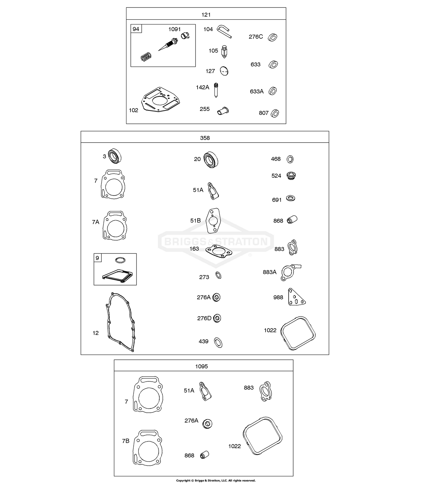Engine/Valve Gasket Sets, Carburetor Overhaul Kit