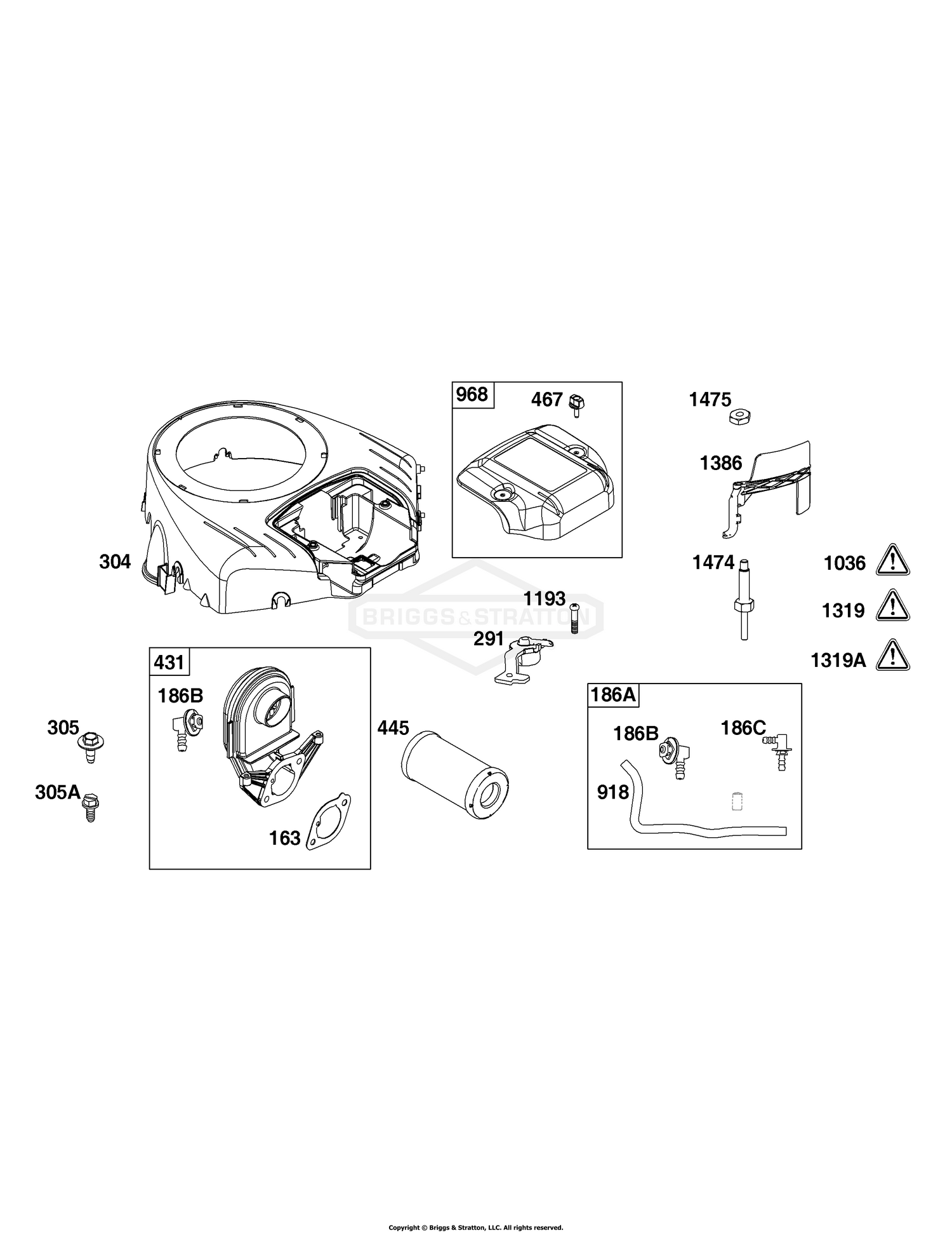 Blower Housing and Air Cleaner Group