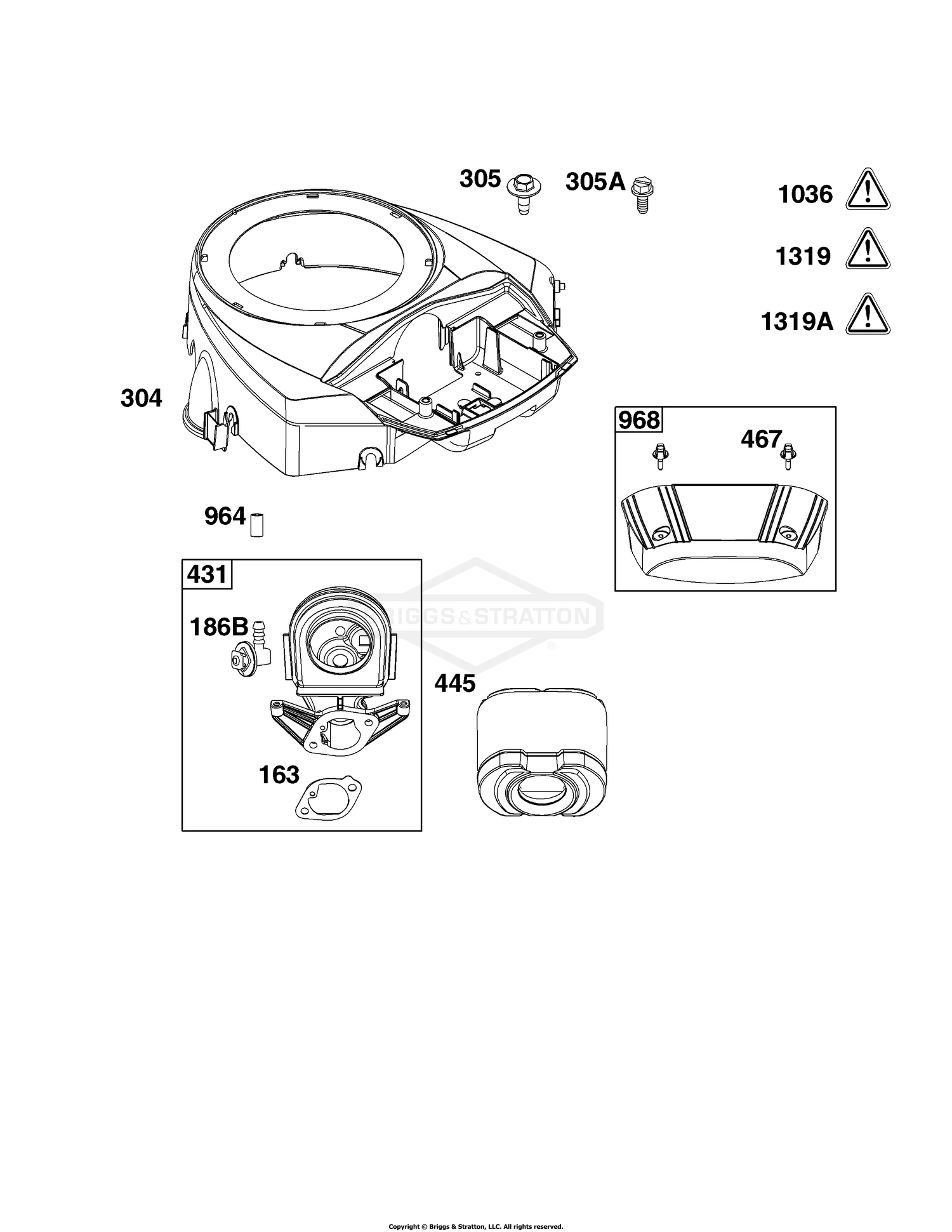 Blower Housing and Air Cleaner Group