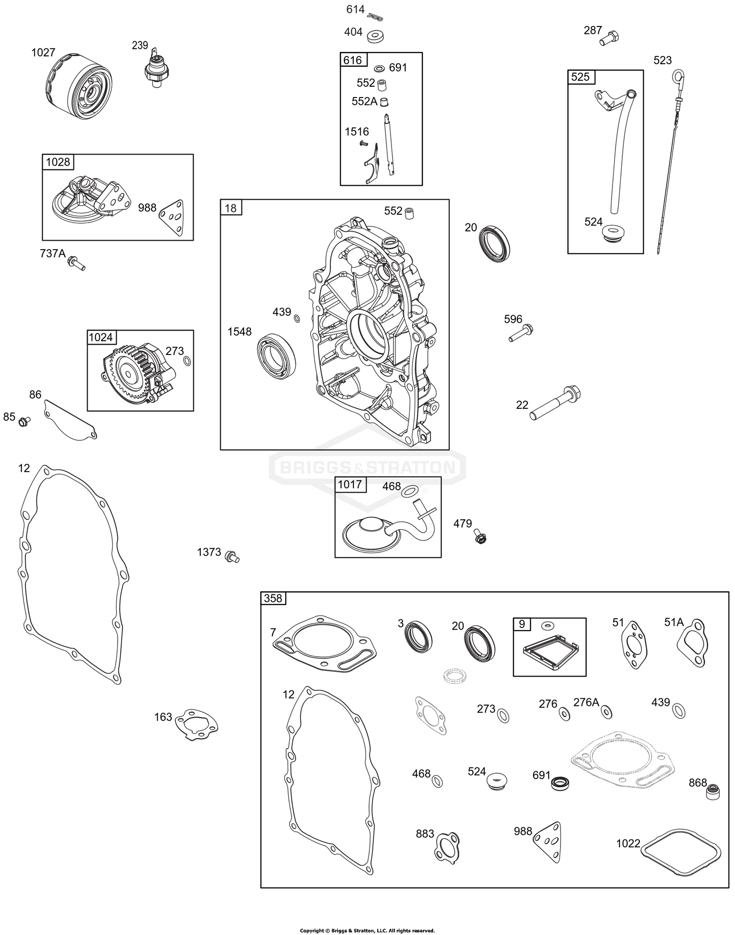 Crankcase Cover/Sump and Lubrication Group