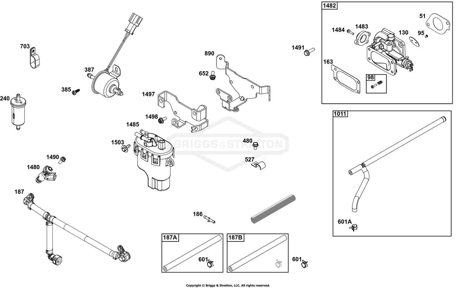 Throttle Body and Fuel Supply Group