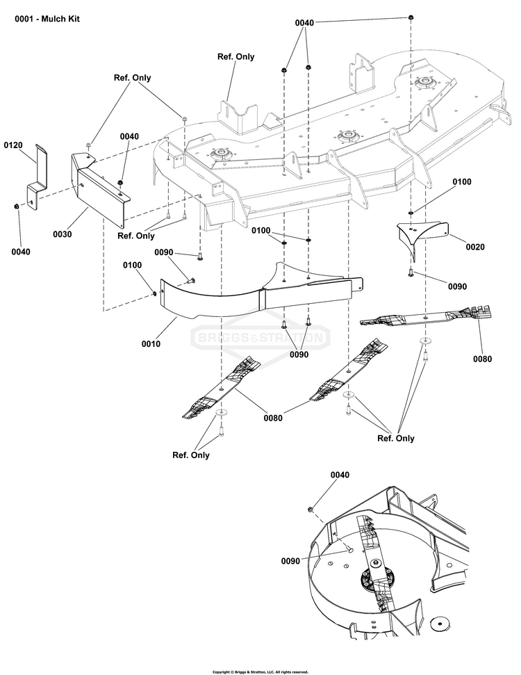 Ferris 5601381 Mulch Kit for 500s ZTR w/ 61" Deck Attachment