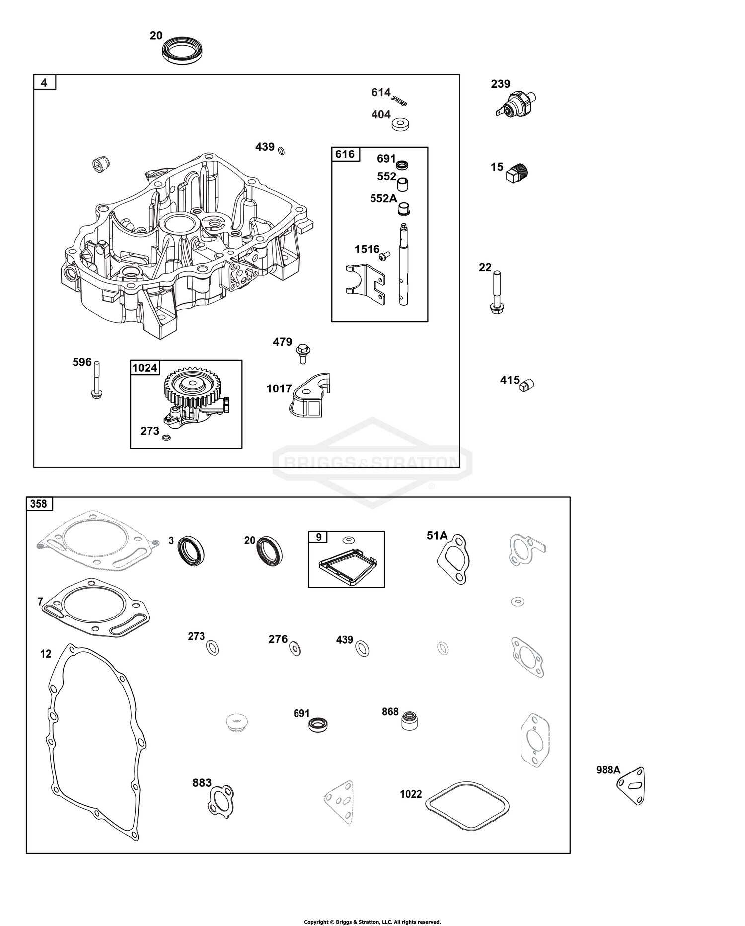 Crankcase Cover/Sump Group