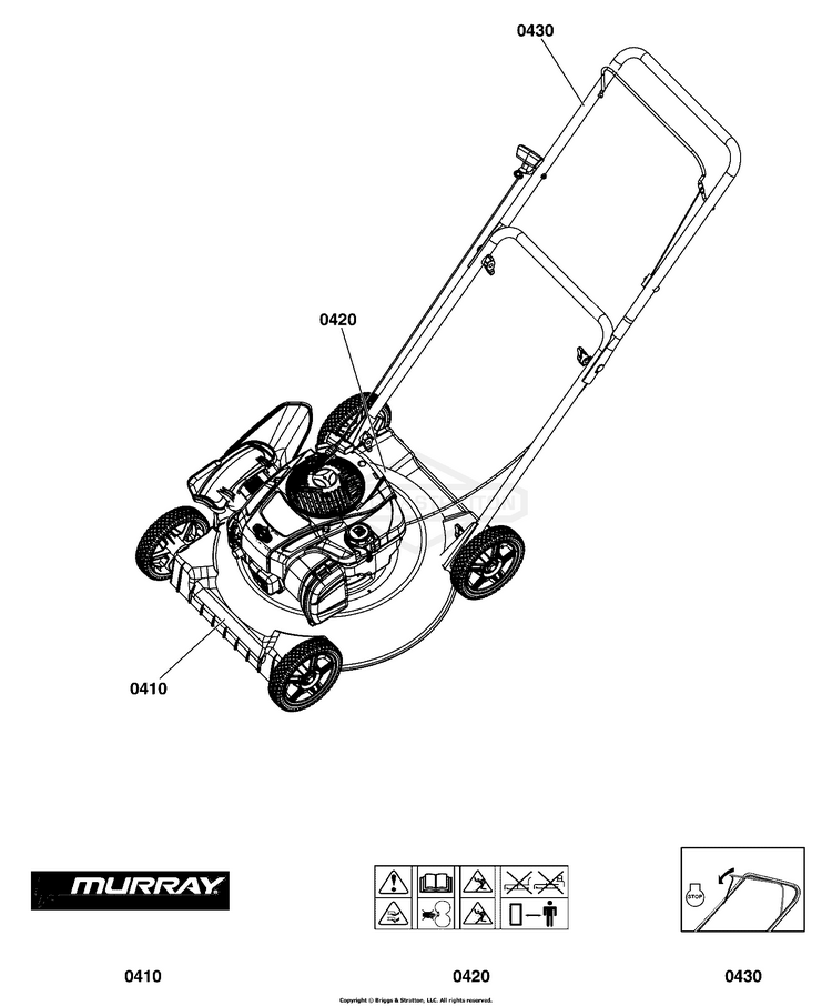 Murray self propelled lawn deals mower parts