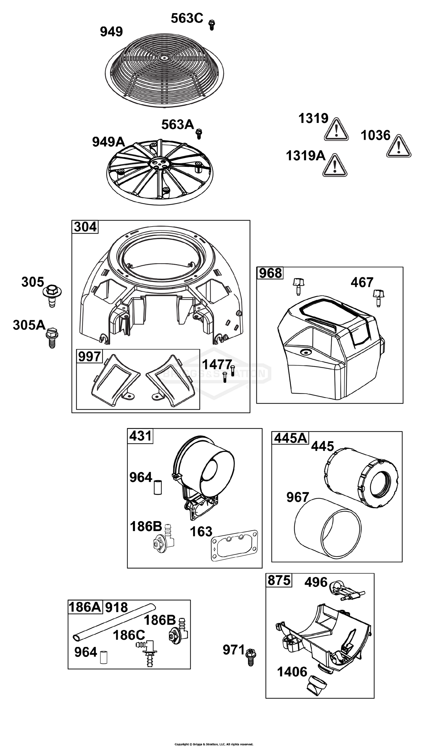 Blower Housing and Air Cleaner Group