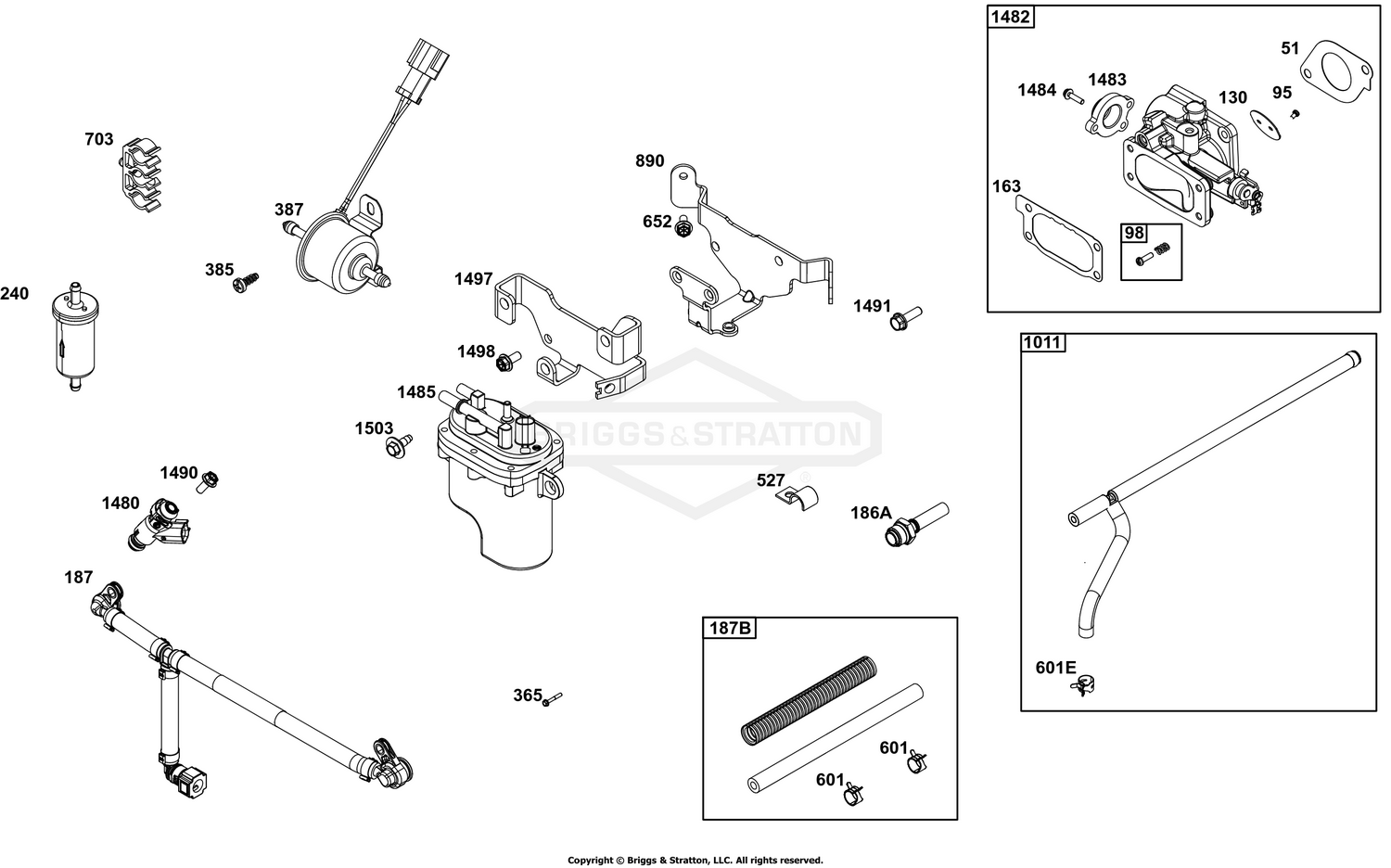 Throttle Body and Fuel Supply Group