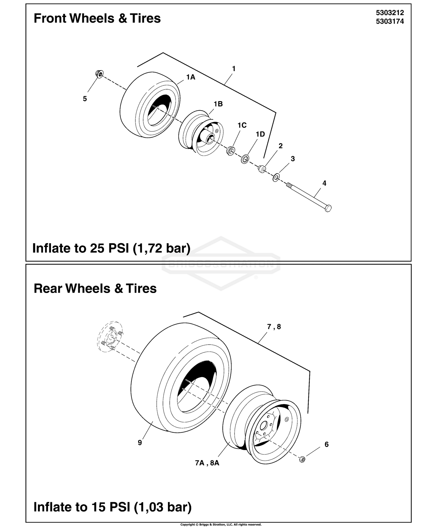 Wheel and Tire Group S/N: 4000771923 and Below