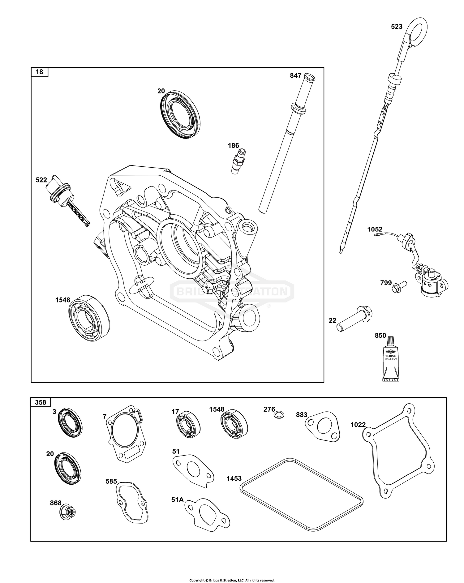 Crankcase Cover/Sump and Lubrication Group