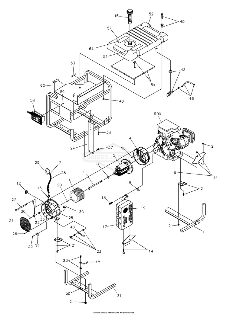17740 Briggs and Stratton Portable Generator 5,500 Watt BSP5500L