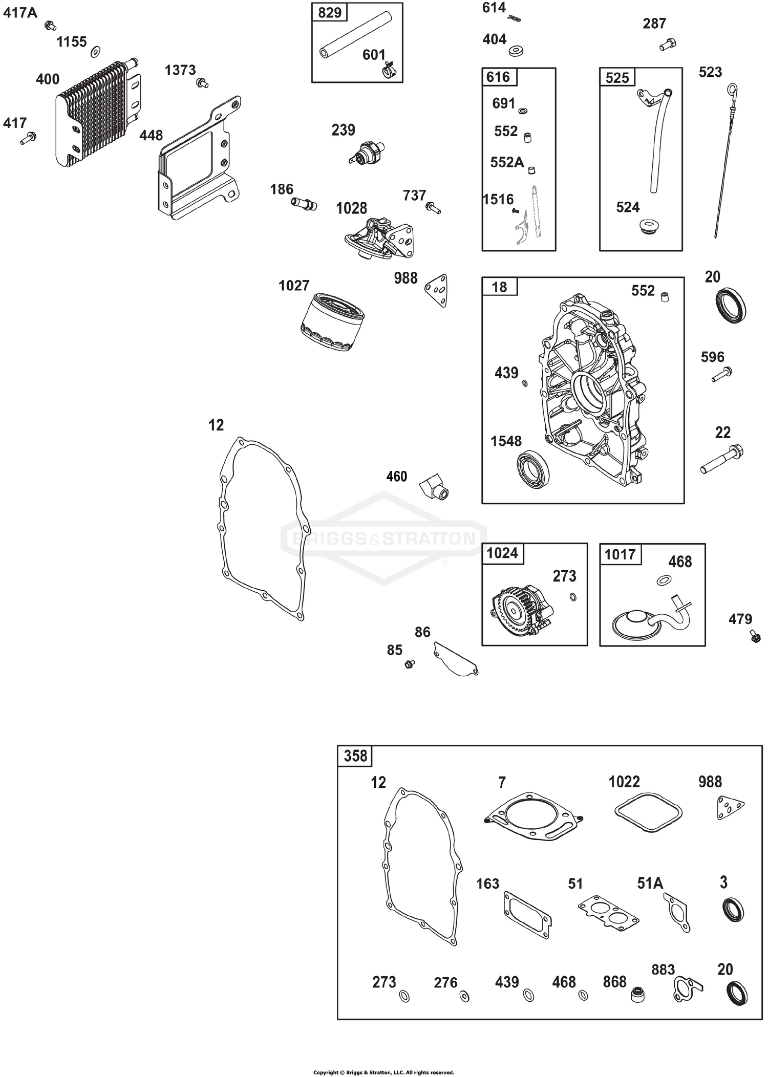 Crankcase Cover/Sump and Lubrication Group