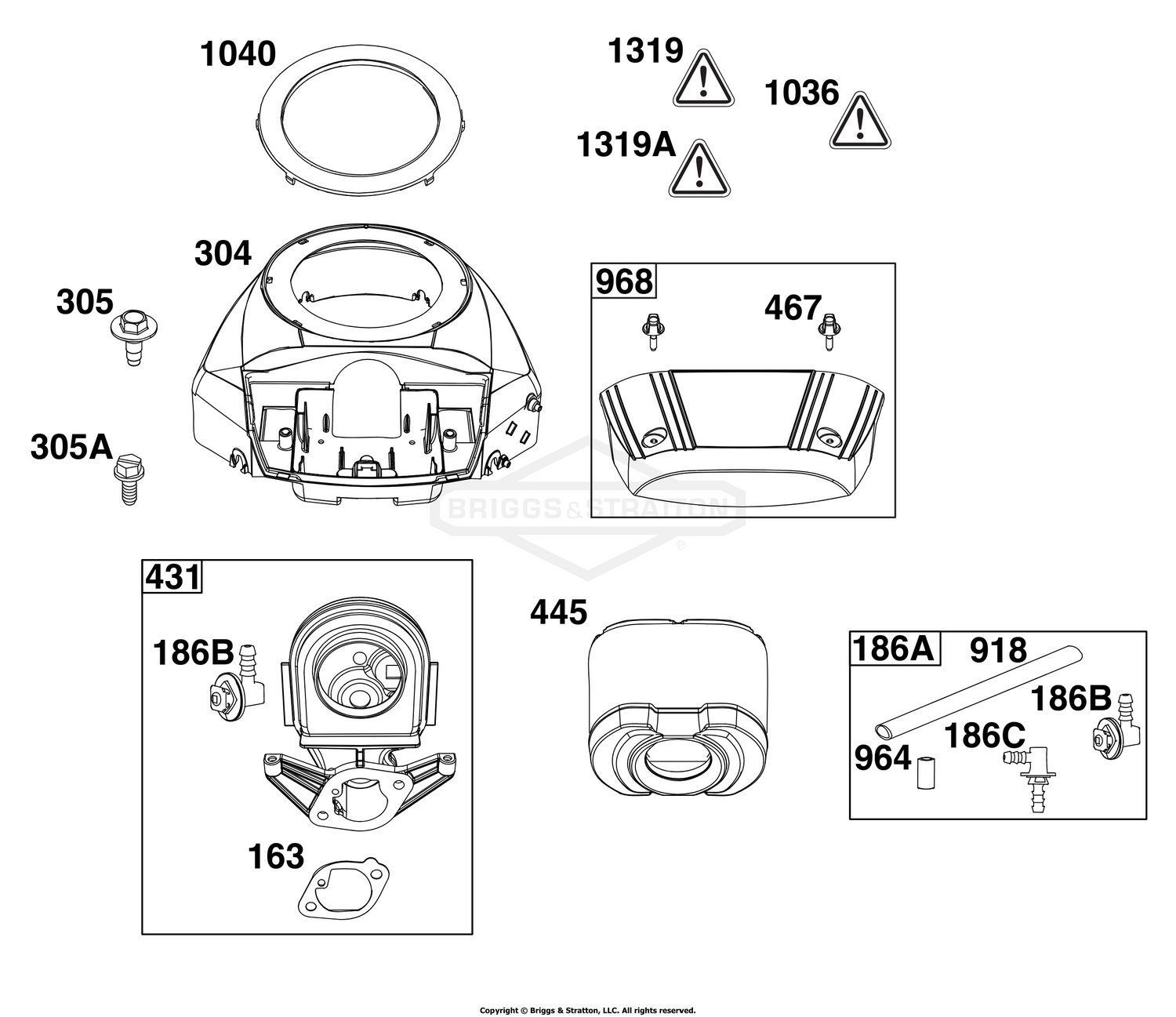 Blower Housing and Air Cleaner Group