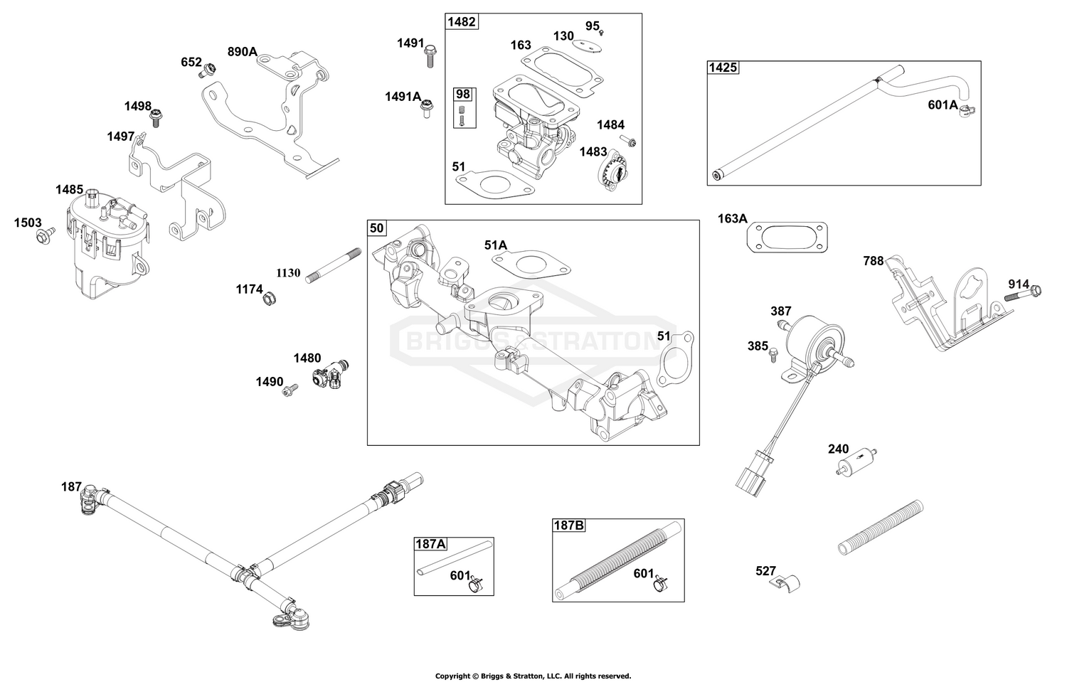 Throttle Body and Fuel Supply Group