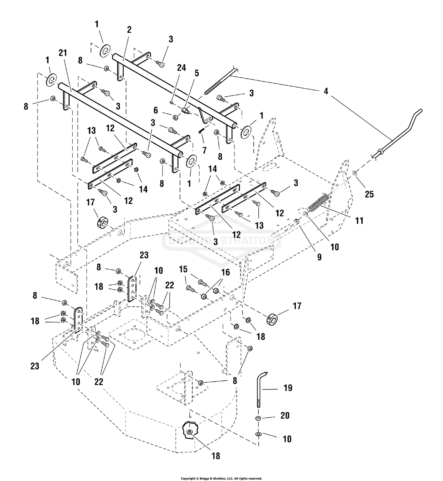 32" Mower Deck - Height Adjustment Group