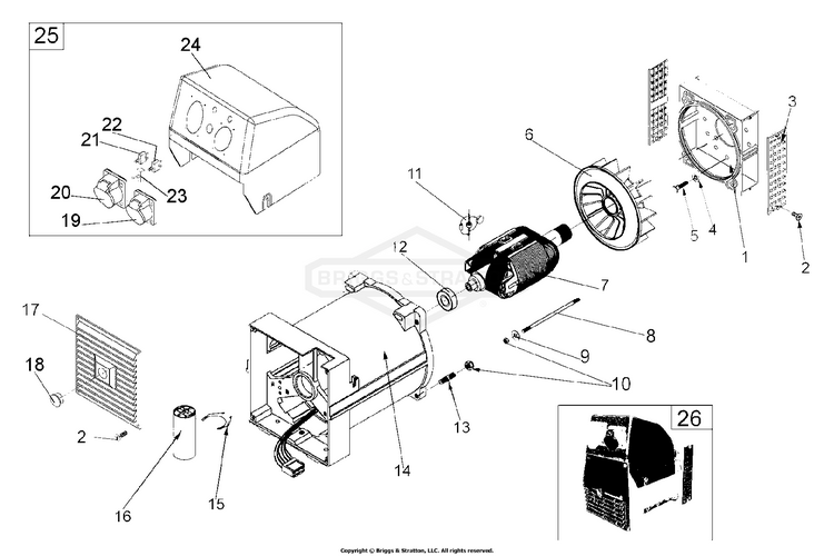 0303030 Briggs and Stratton Portable Generator PD4000E UK PartsWarehouse