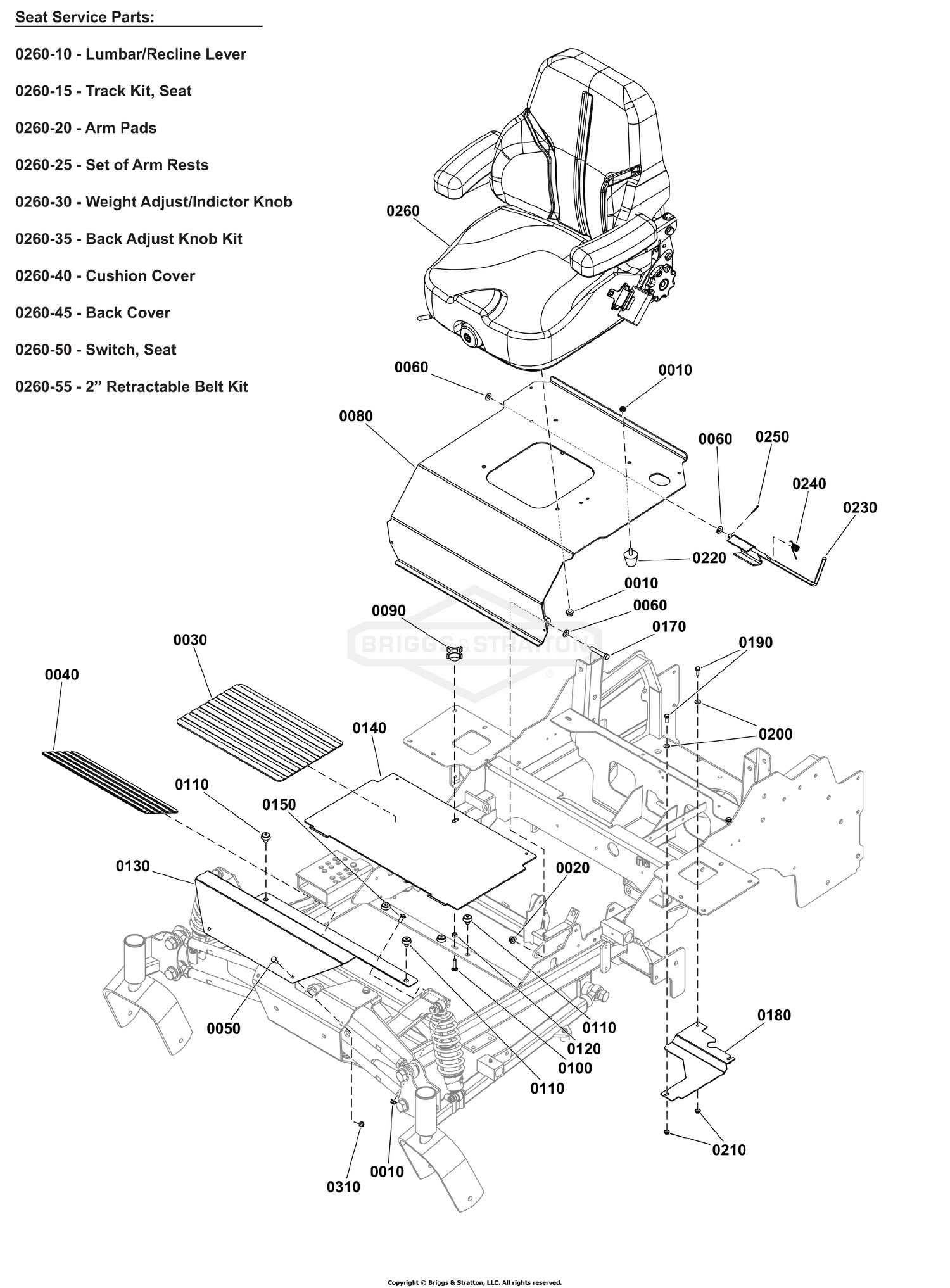 Seat Mount and Floor Group S/N: 4002328397 to 4002411631