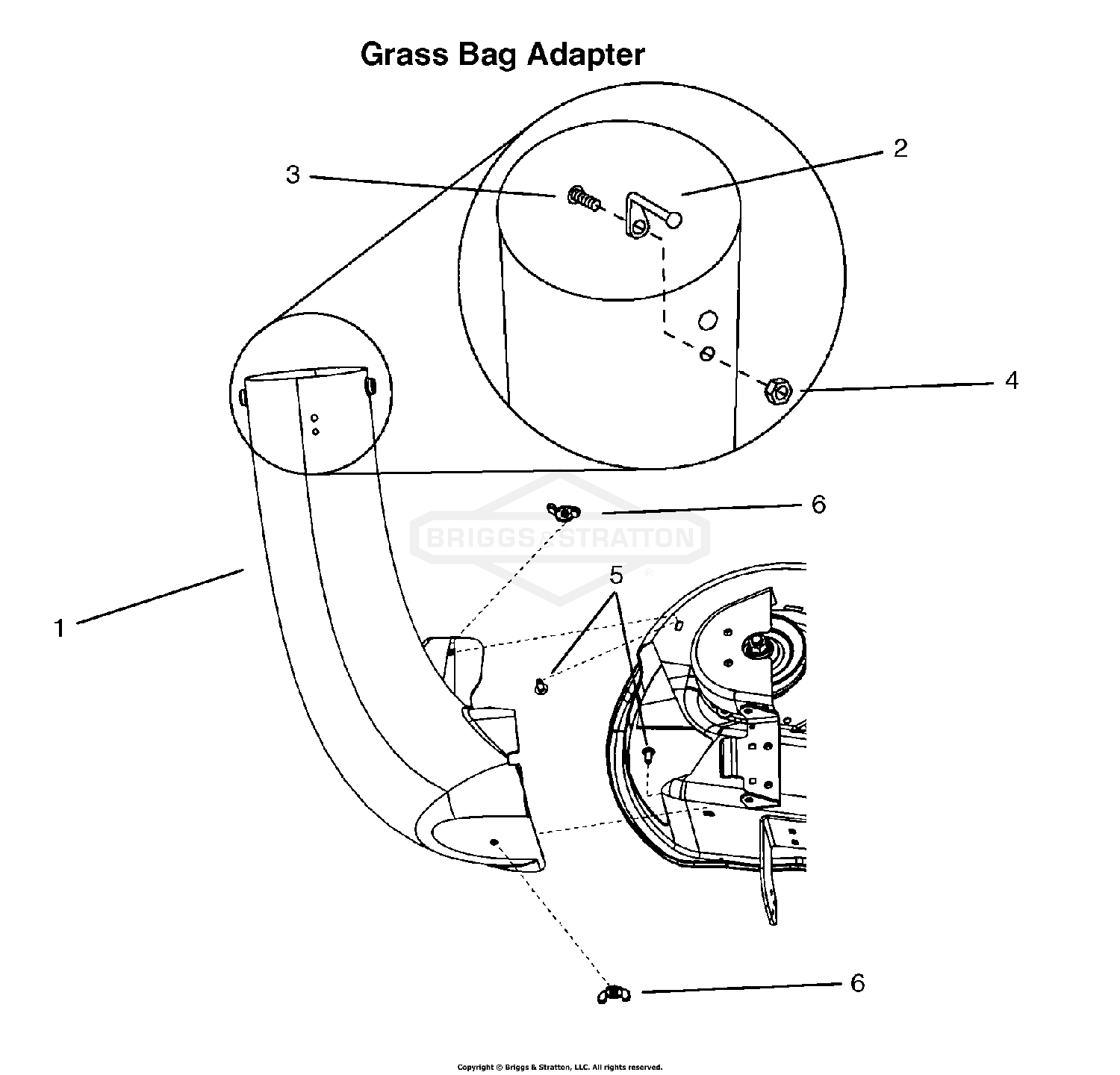 GRASS BAG DECK ADAPTER