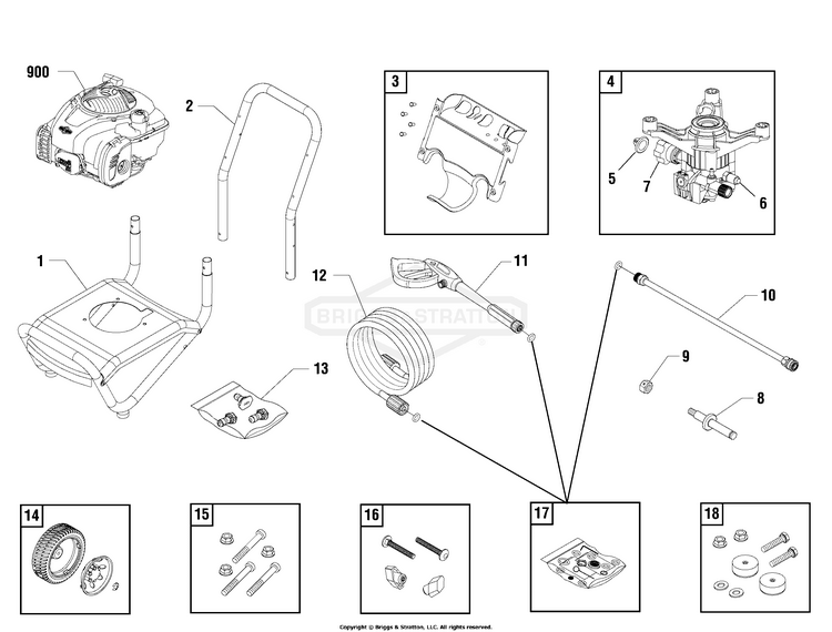 02054502 Briggs and Stratton Pressure Washer 2,200 PSI PartsWarehouse