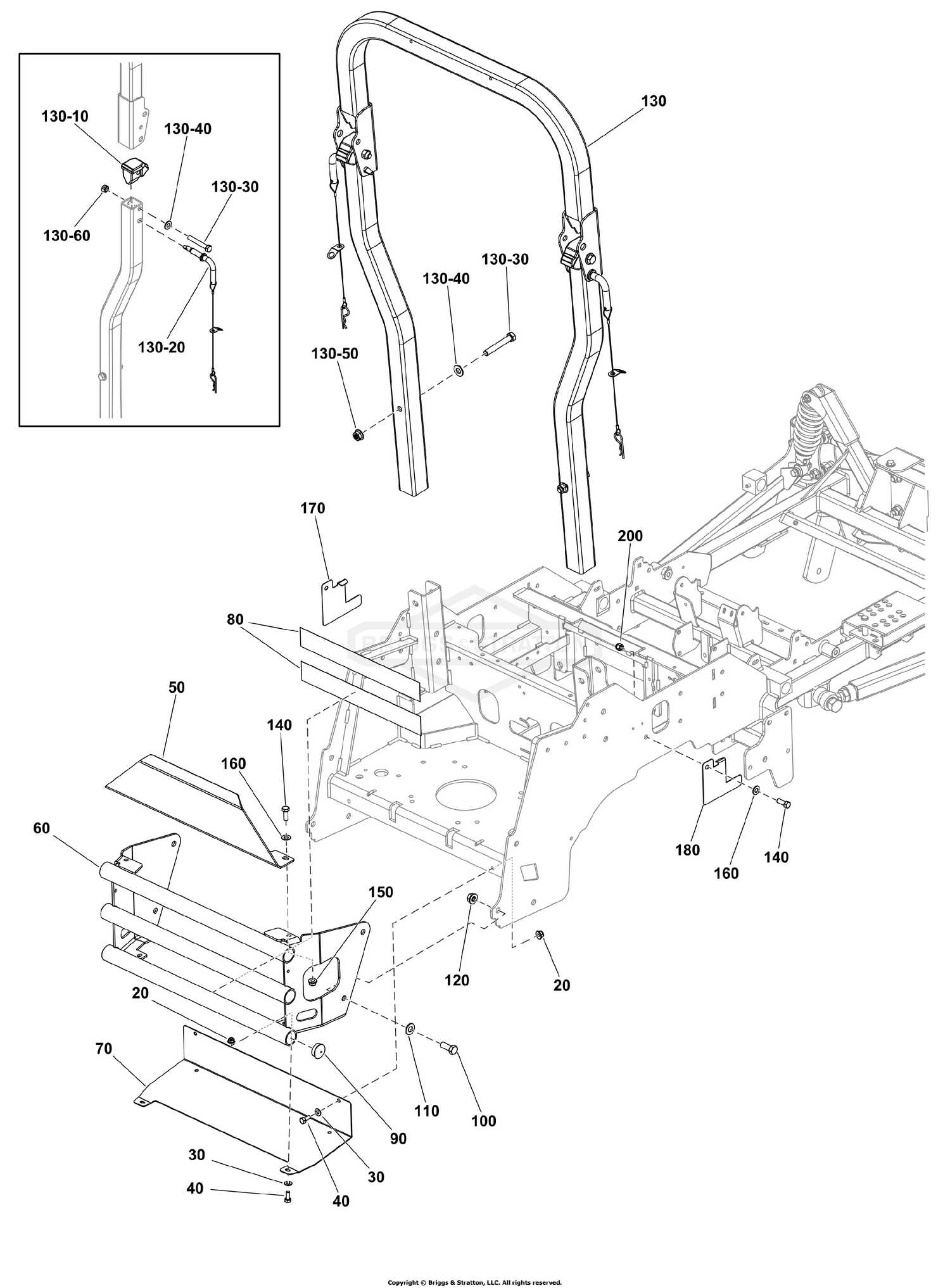 Rear Bumper and ROPS Group