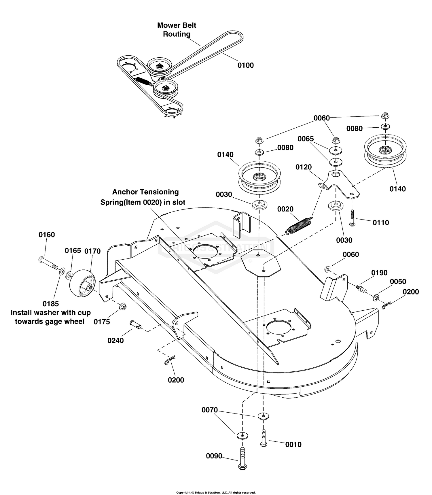 42" Mower Deck - Clutch & Support Group