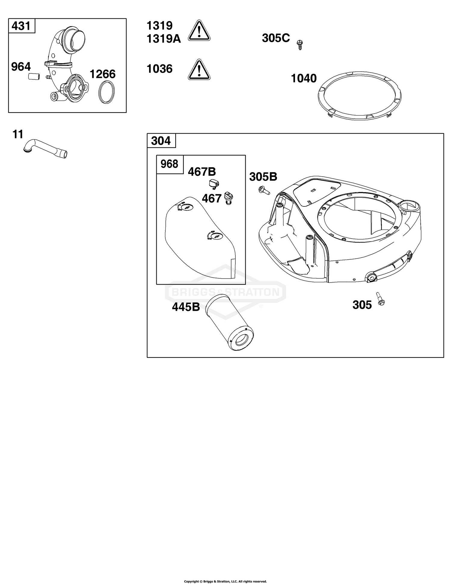 Blower Housing and Air Cleaner Group