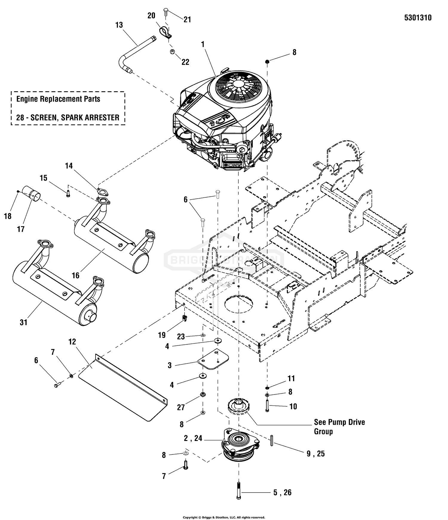 Engine & PTO Group - S/N: 2014726547 & Above