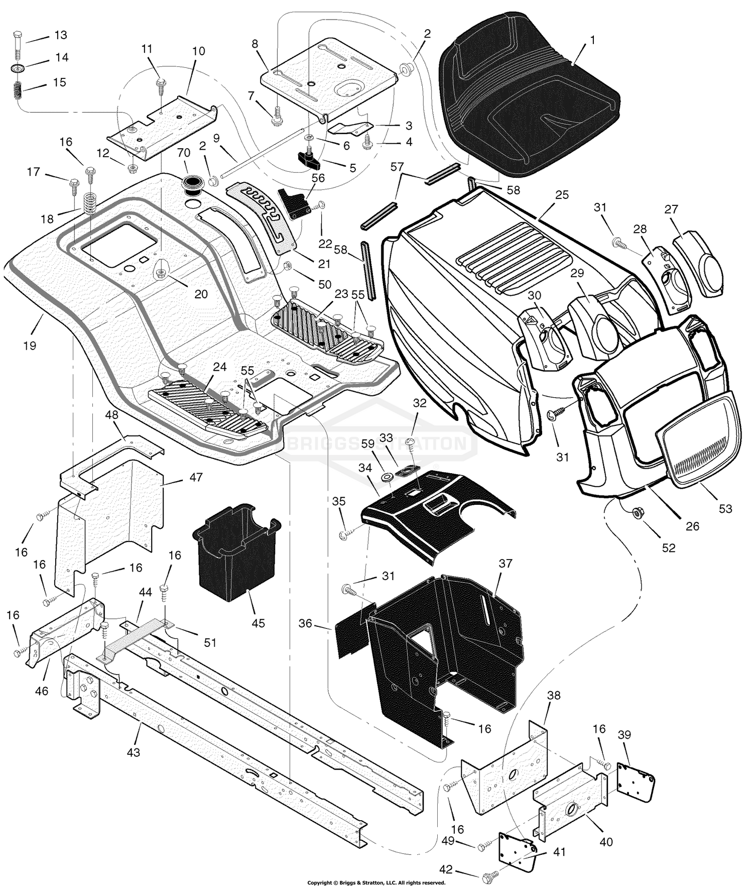 Briggs and stratton riding lawn mower parts hotsell