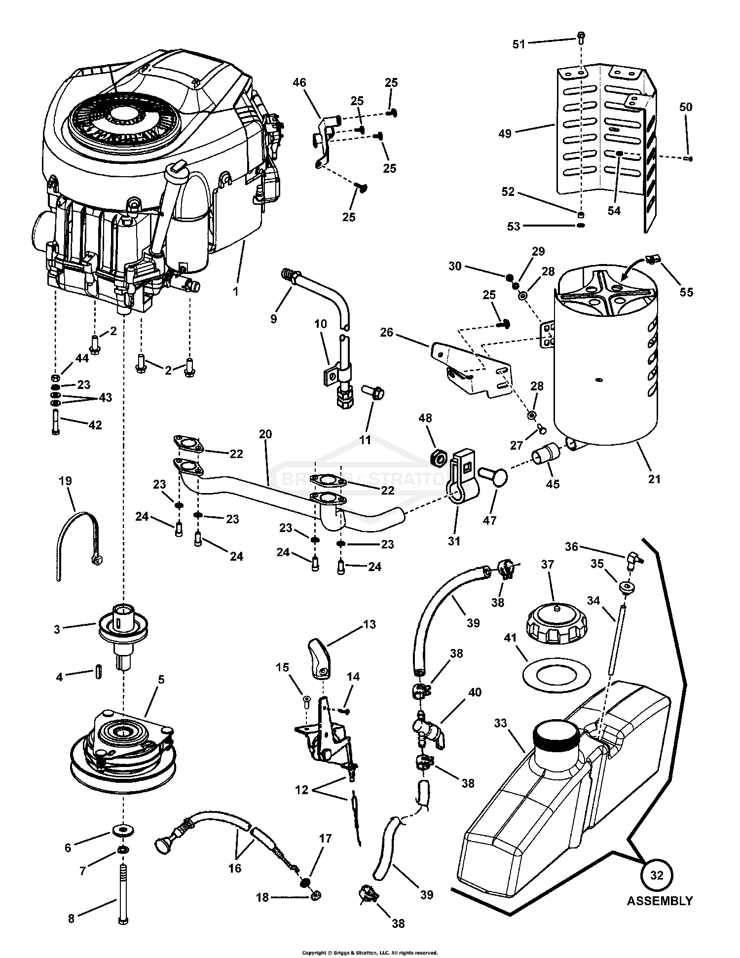 ENGINE GROUP (20 & 22HP Briggs V-Twin)