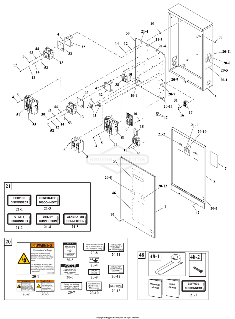 071057-01 Briggs And Stratton Transfer System 200 Amp Automatic ...