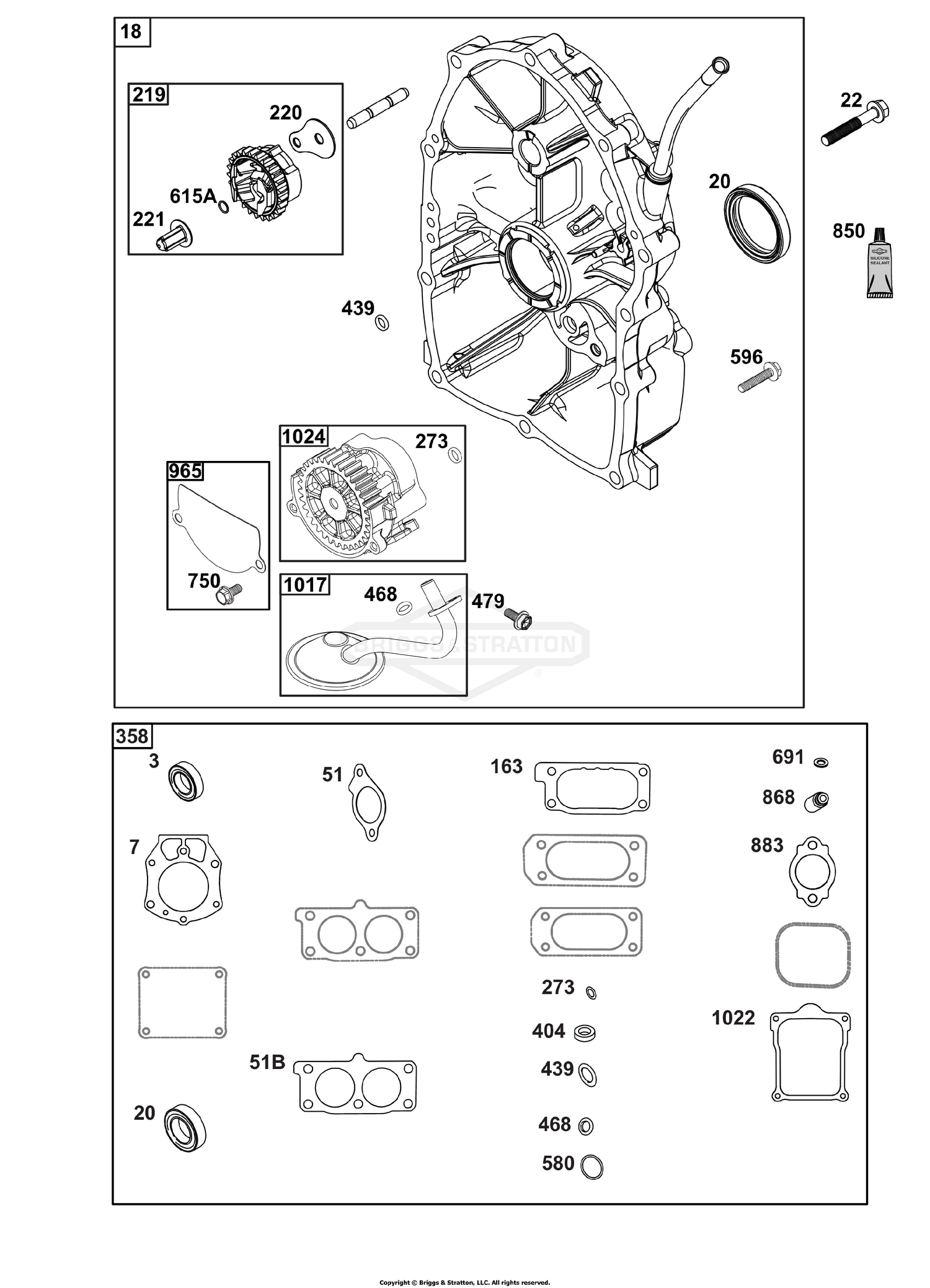 Crankcase Cover/Sump Group